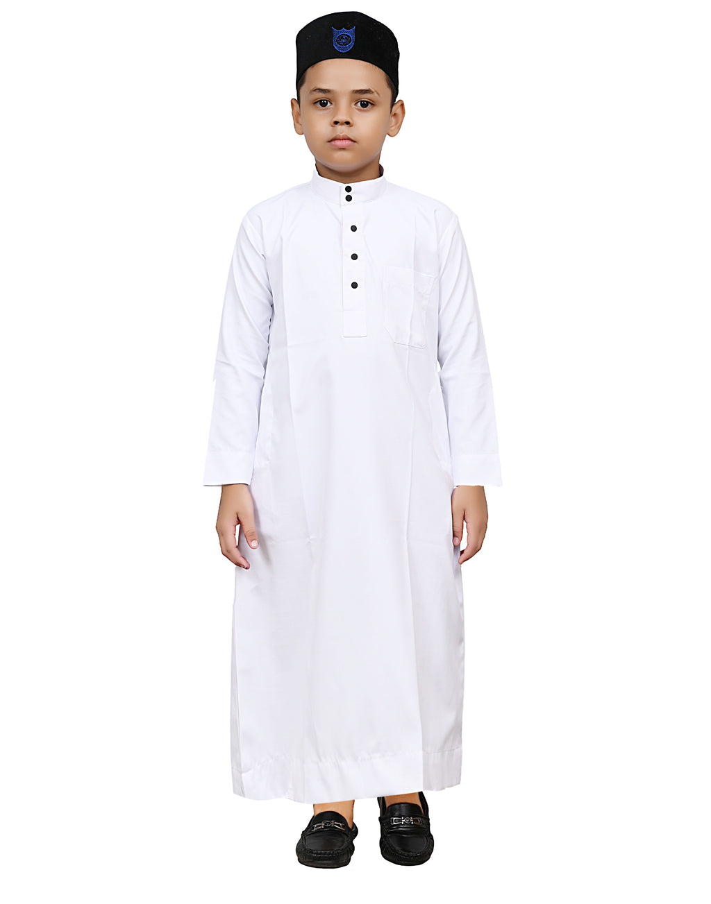 Amaira Wear — boys white cotton jubba kurta