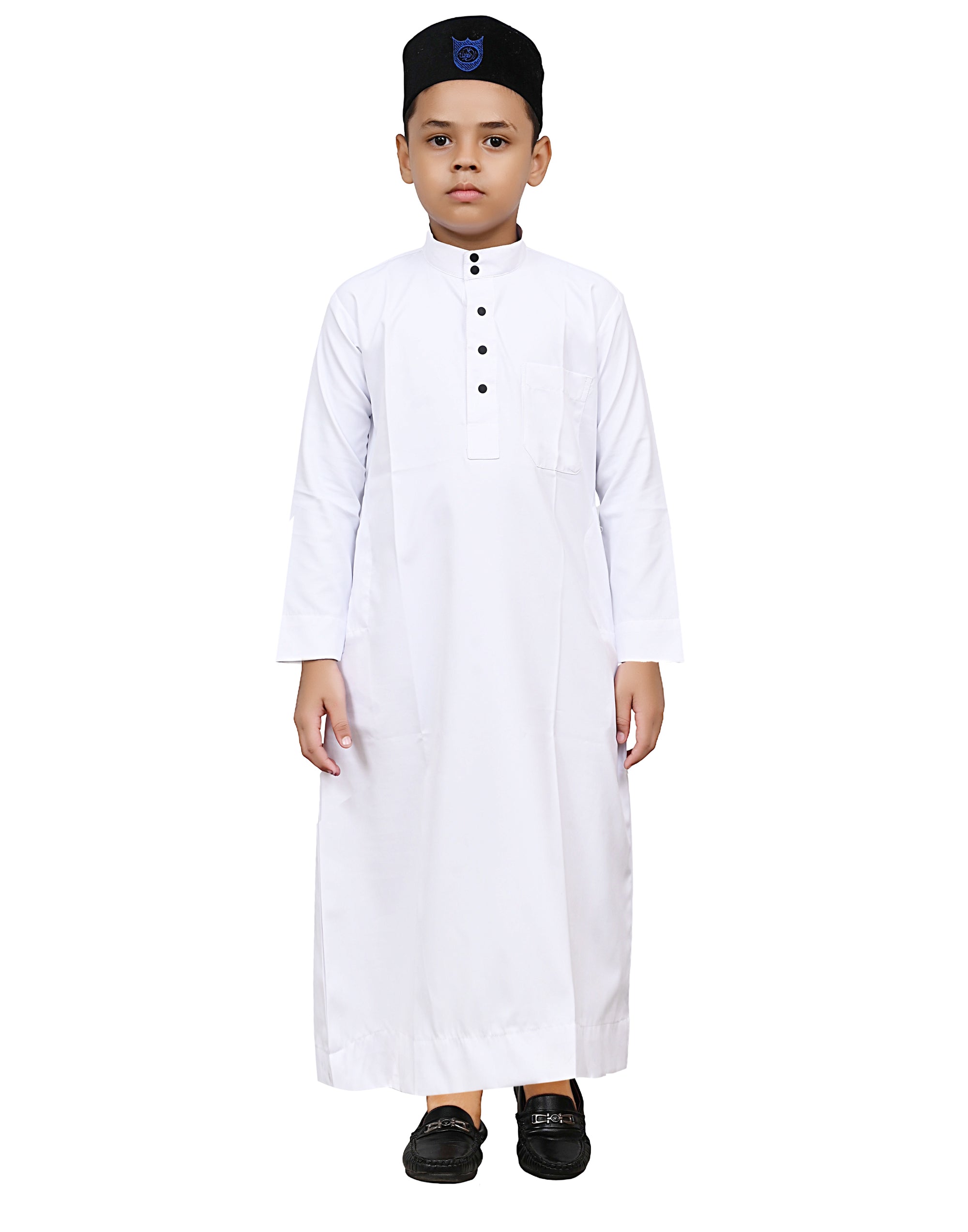 Amaira Wear — boys white cotton jubba kurta