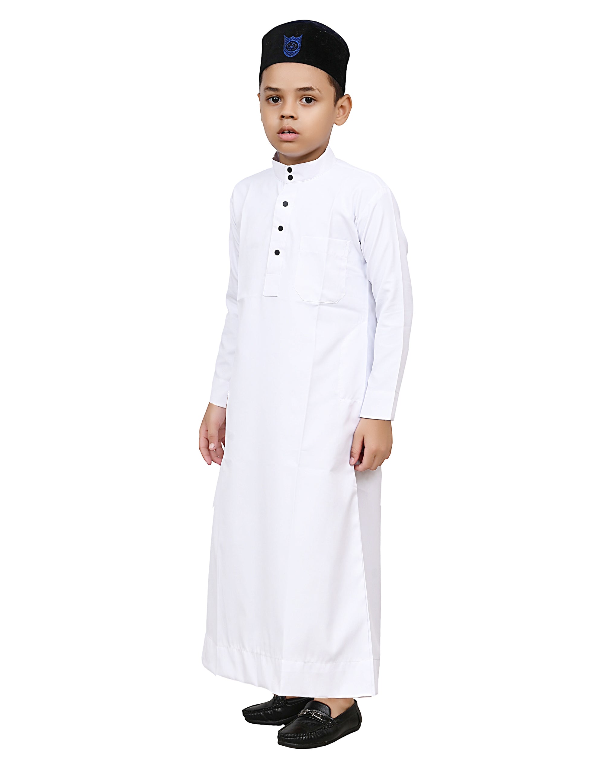 Amaira Wear — boys white cotton jubba kurta