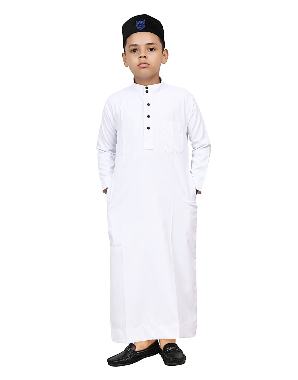 Amaira Wear — boys white cotton jubba kurta