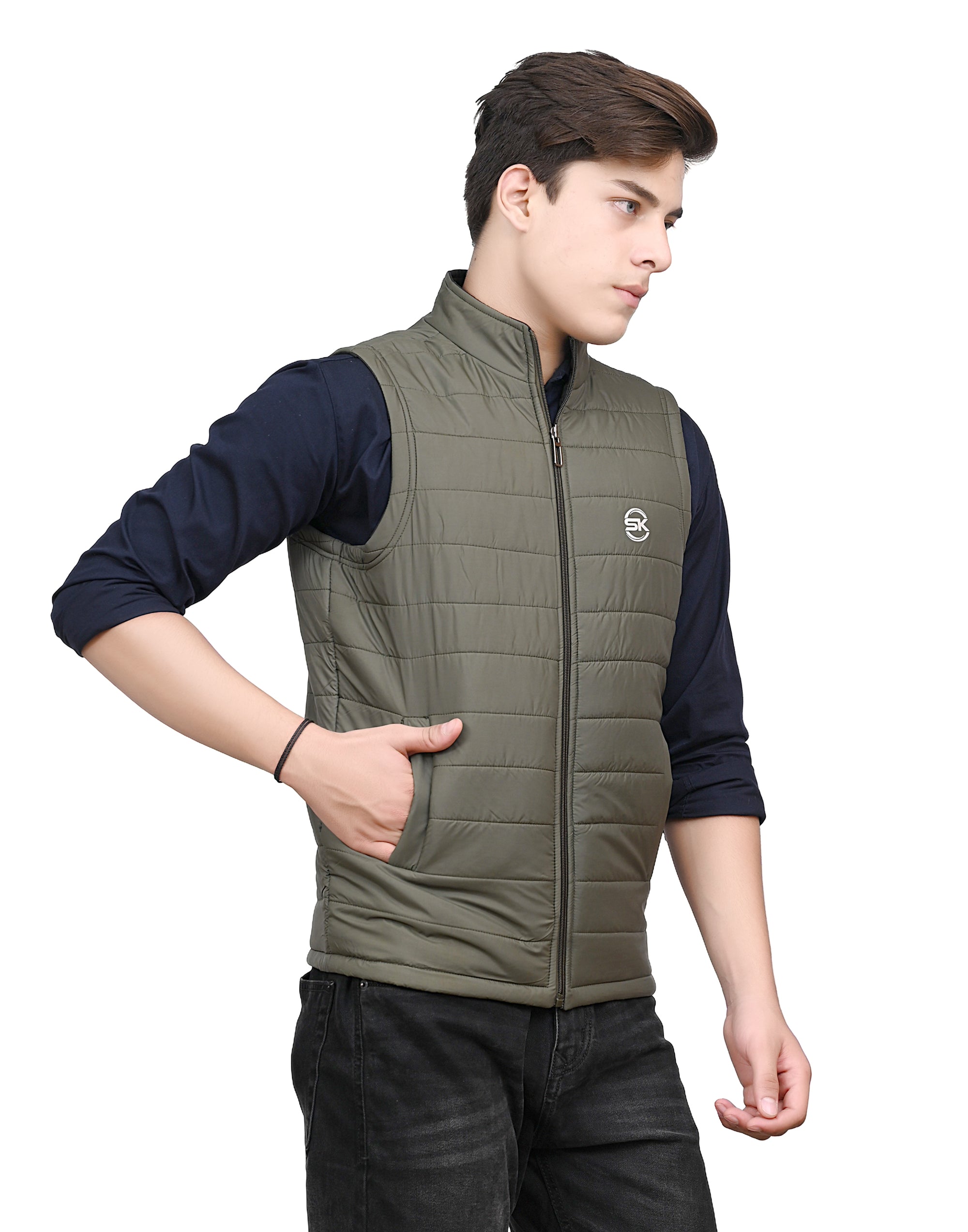 Amaira Wear — men’s reversible quilted Nehru jacket (bandi)