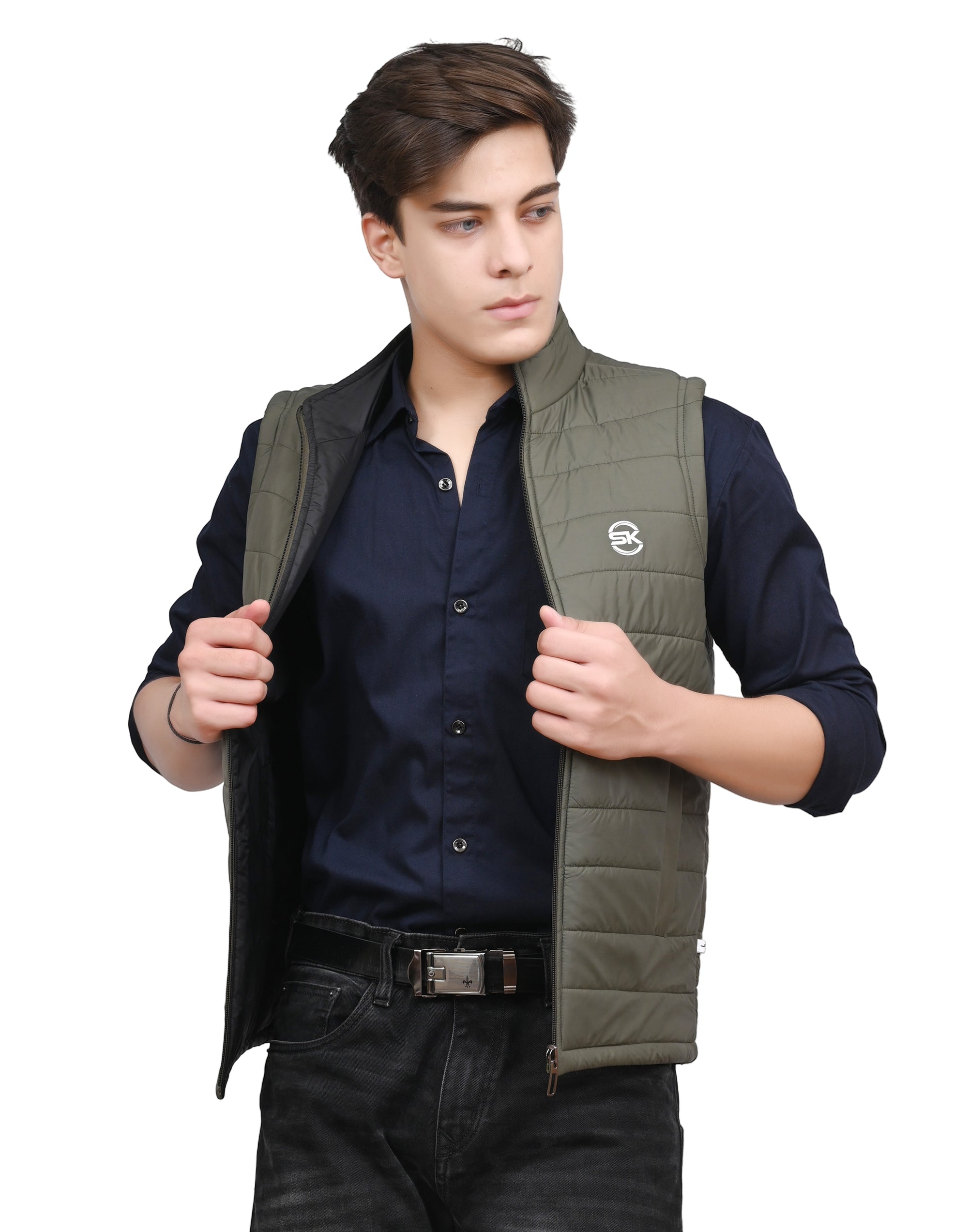 Amaira Wear — men’s reversible quilted Nehru jacket (bandi)