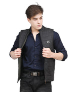 Amaira Wear — men’s reversible quilted Nehru jacket (bandi)