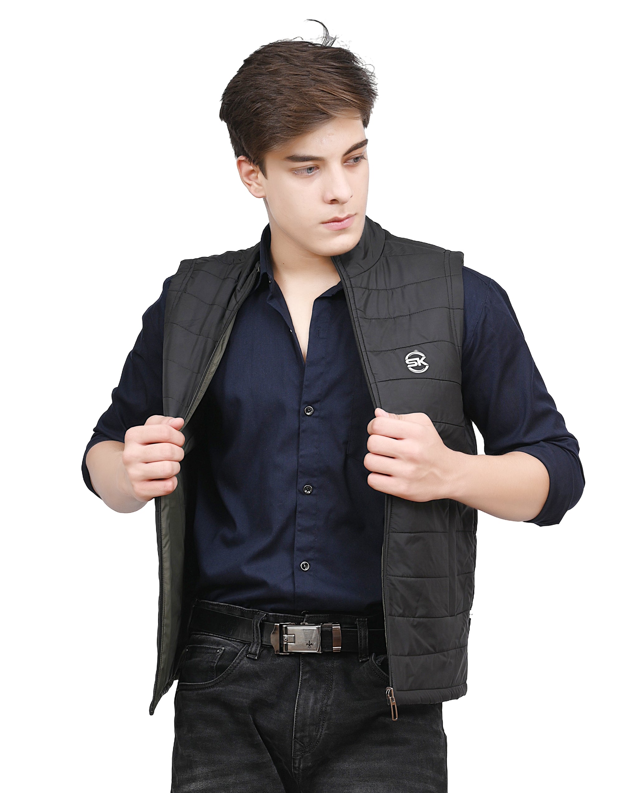 Amaira Wear — men’s reversible quilted Nehru jacket (bandi)