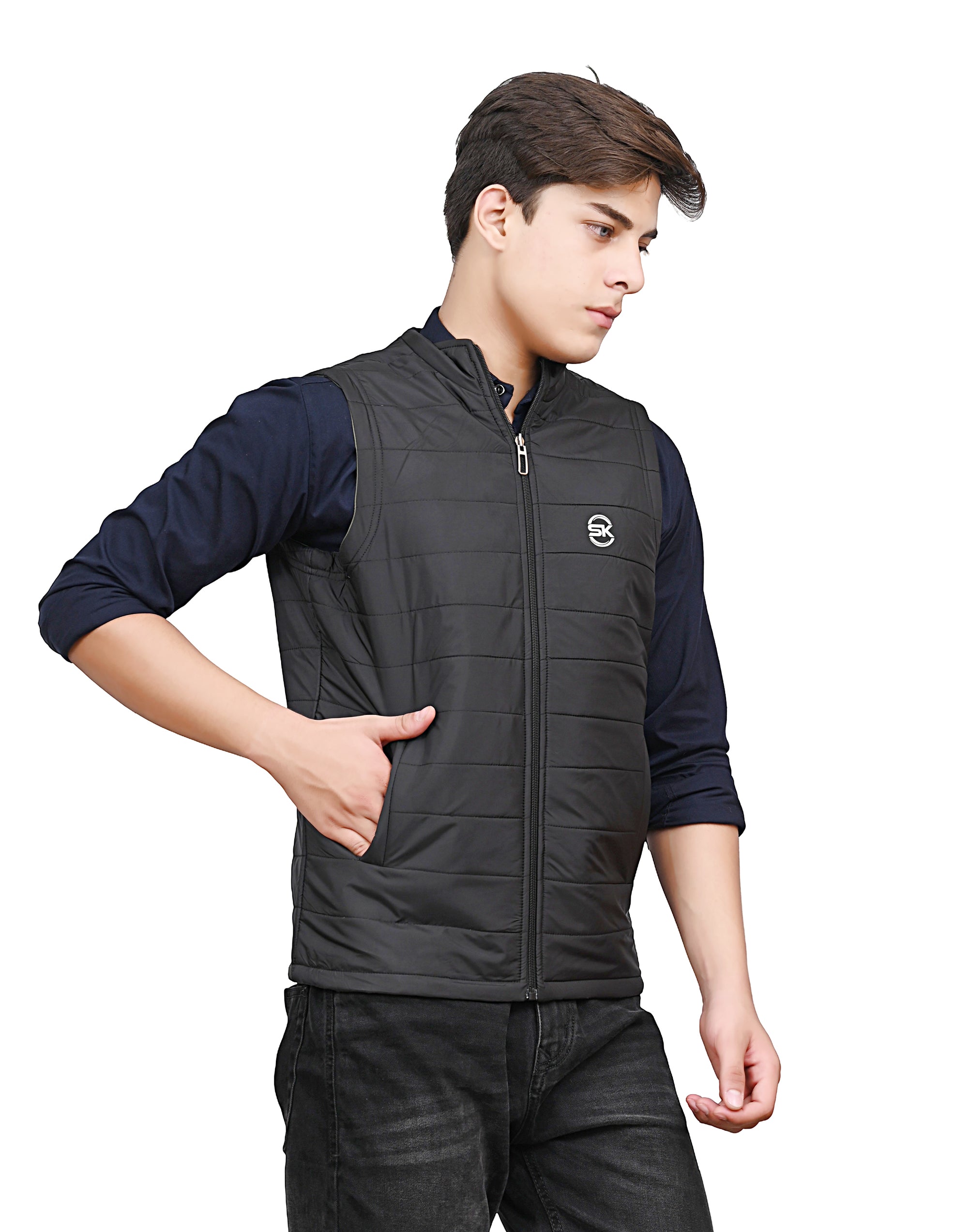 Amaira Wear — men’s reversible quilted Nehru jacket (bandi)
