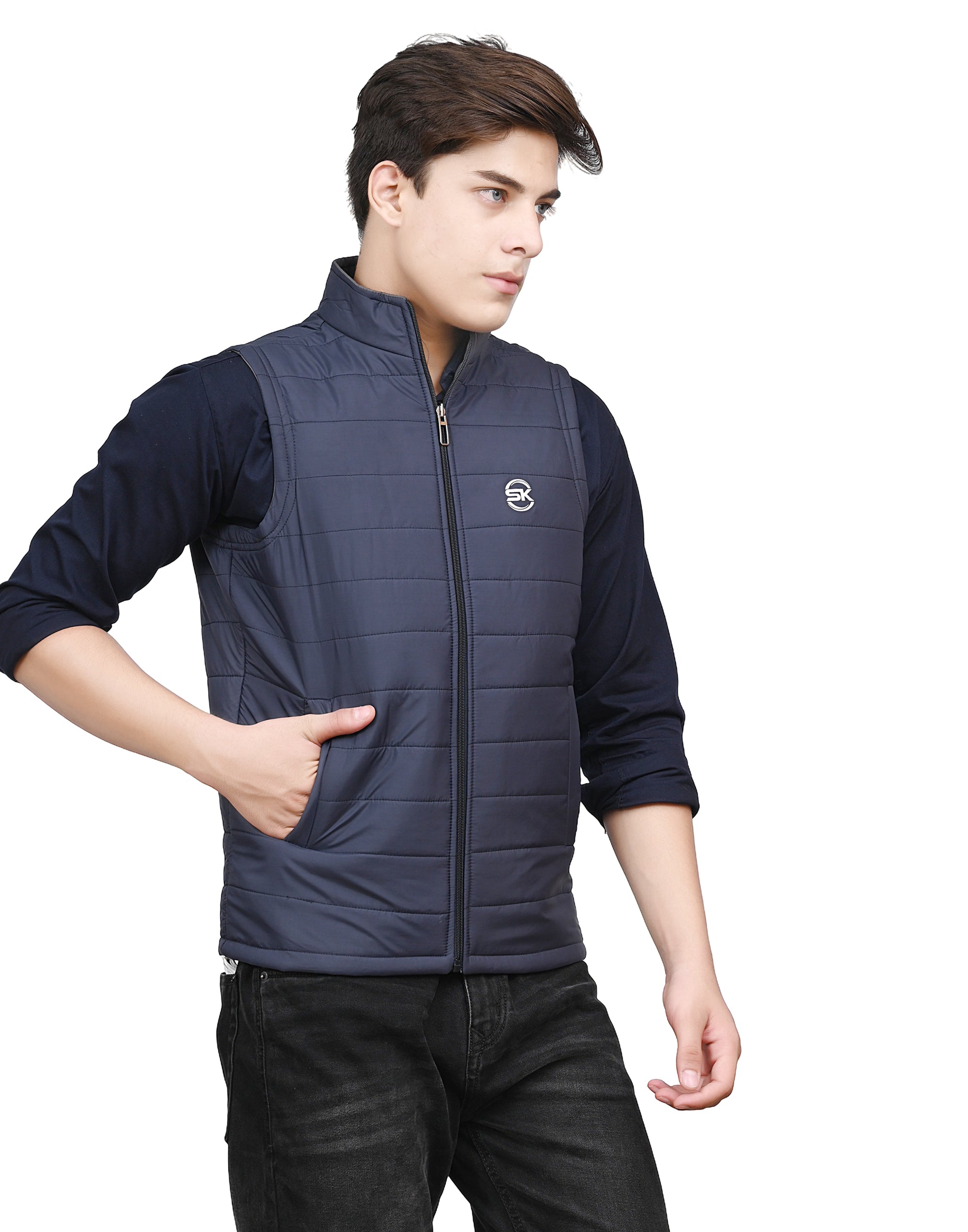 Amaira Wear — men’s reversible quilted Nehru jacket (bandi)