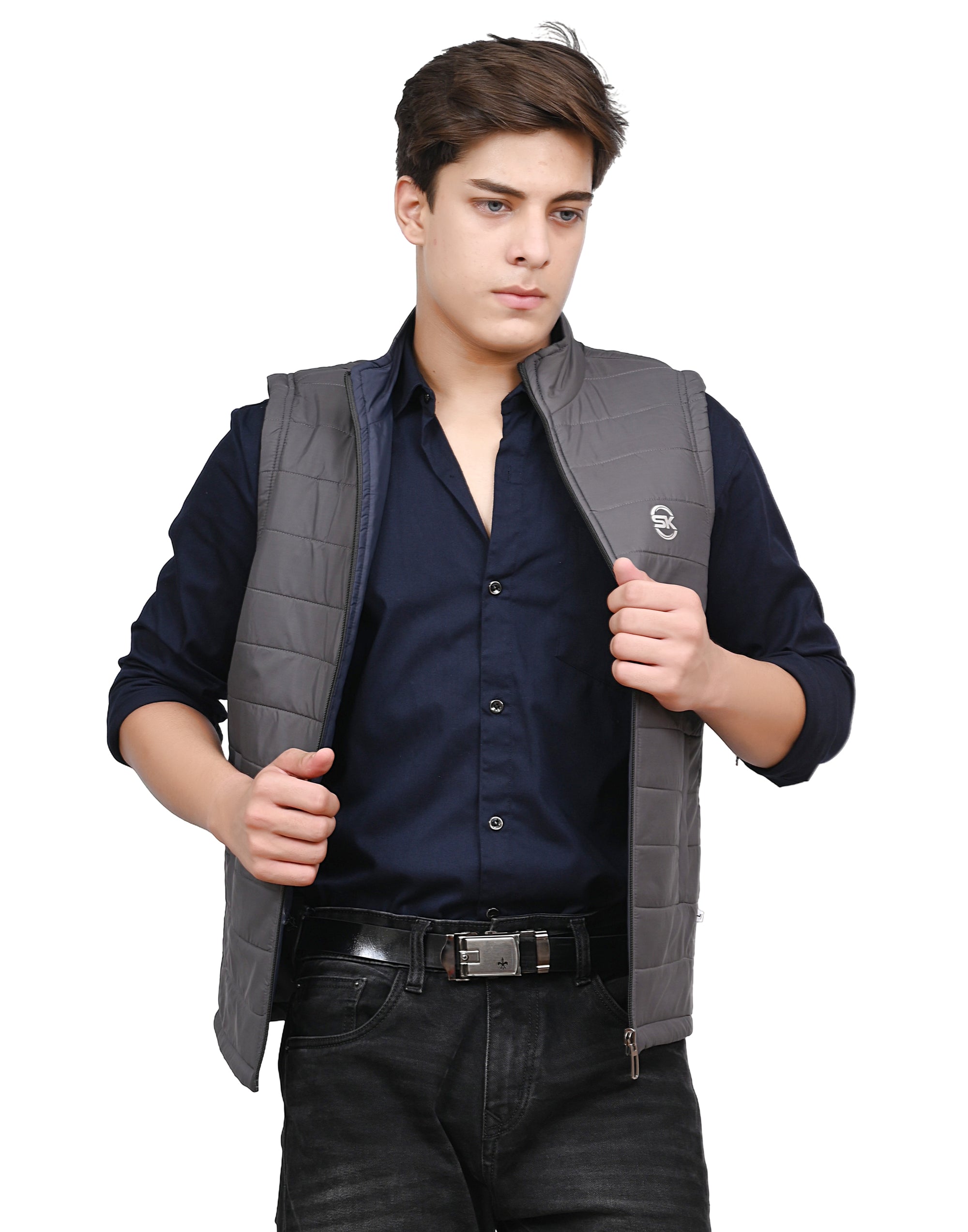 Amaira Wear — men’s reversible quilted Nehru jacket (bandi)