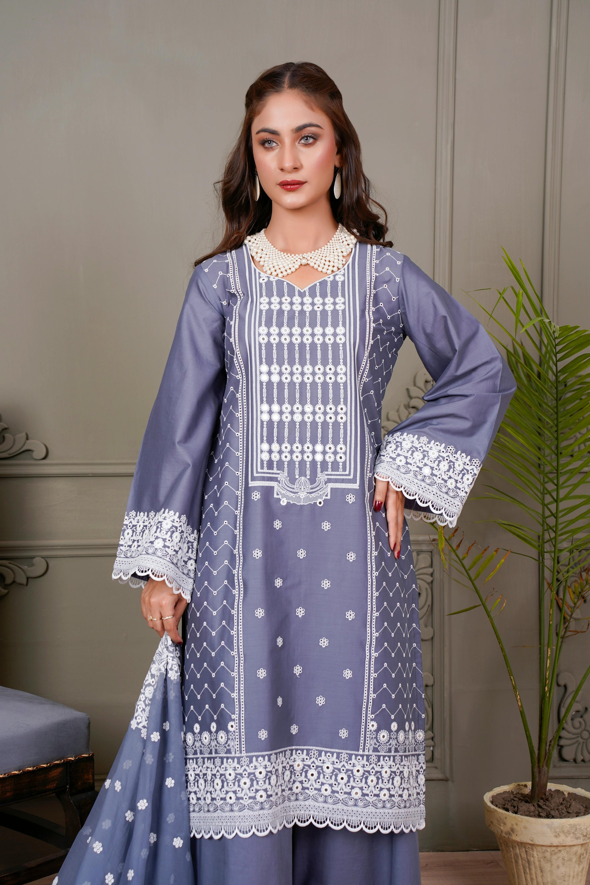 Purple A-Line Kurti
