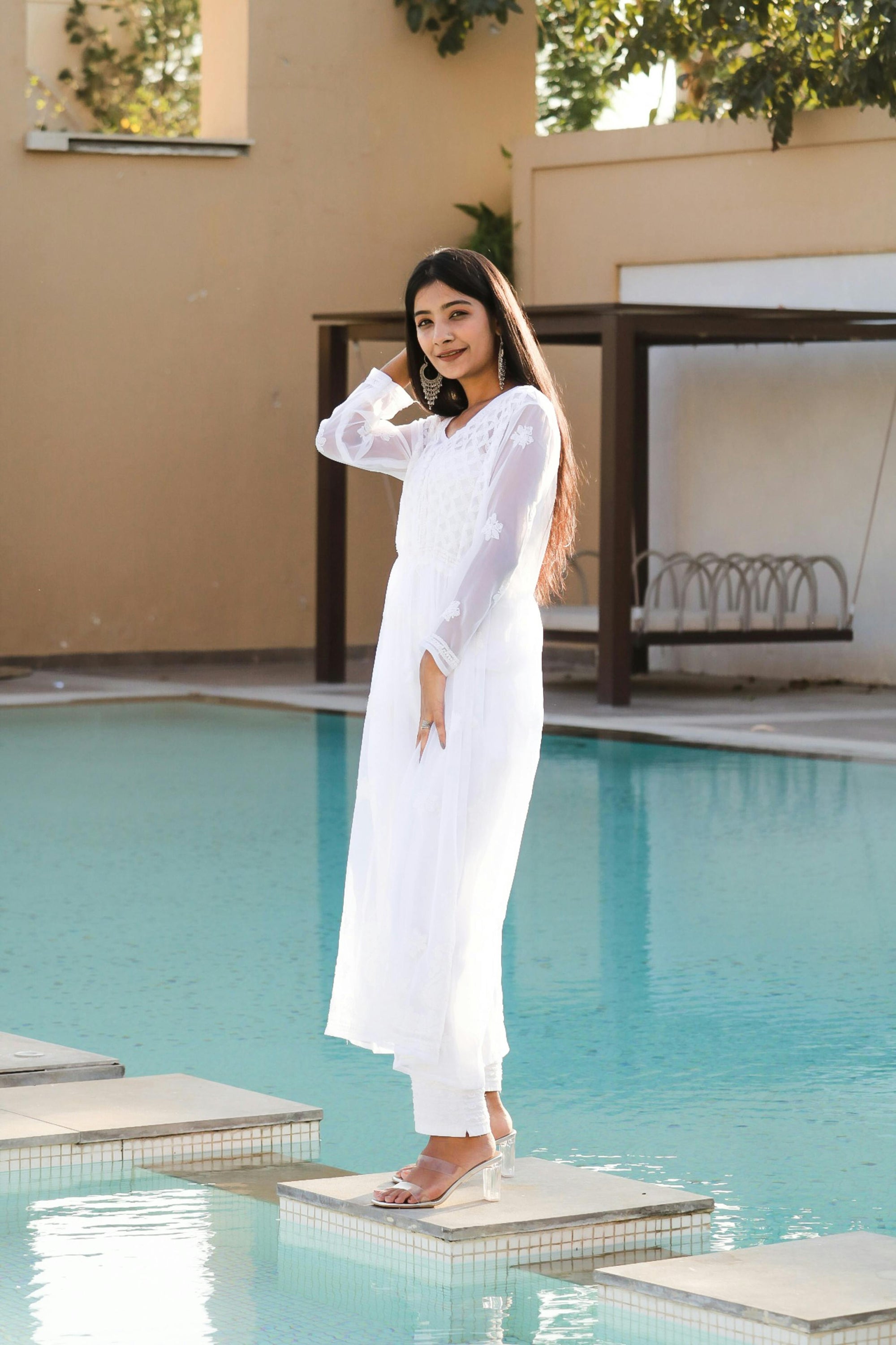 White A-Line Kurti